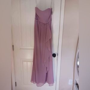 David’s Bridal Bridesmaid dress strapless chiffon Quartz dress size 6 with tags